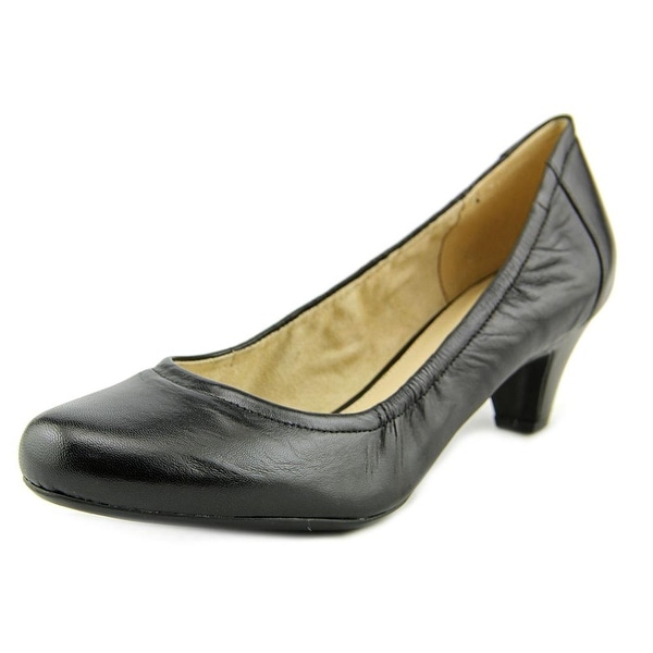 Naturalizer Starlight Women Round Toe Leather Black Heels
