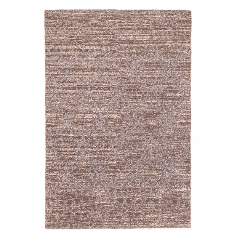 ECARPETGALLERY Hand-knotted Tangier Dark Brown Wool Rug - 5'3 x 7'10