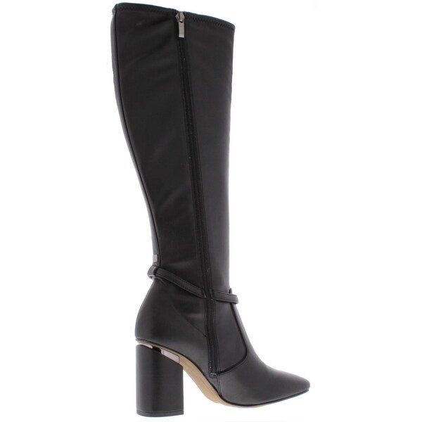 tall black boots leather