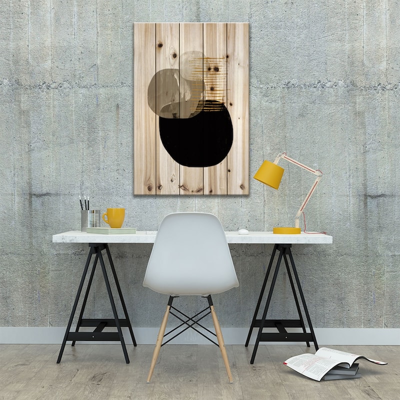 Minimal Tone Print On Wood by Dan Hobday - Multi-Color