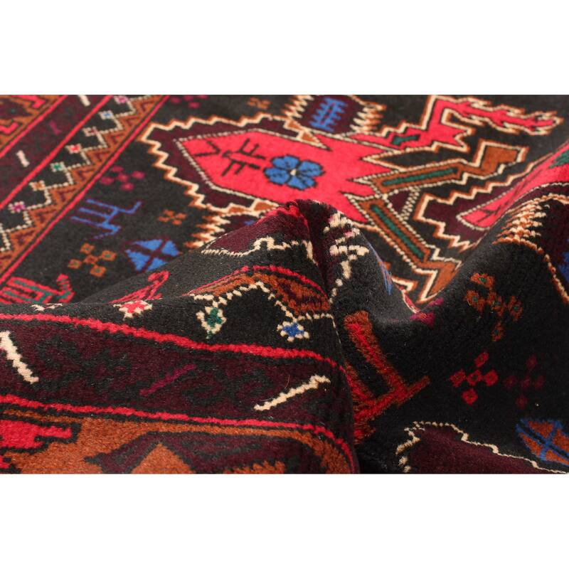 ECARPETGALLERY Hand-knotted Teimani Black Wool Rug - 2'11 x 4'3