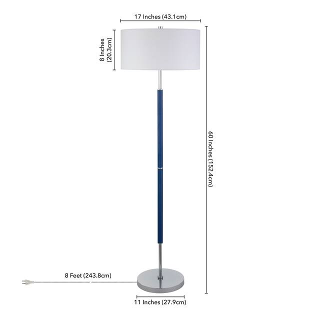 Silver Orchid Gotho Pedestal Contemporary Floor Lamp