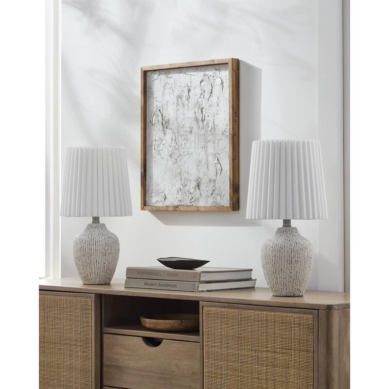 Livabliss Pines Global Accent Table Lamp (Set of 2) - White