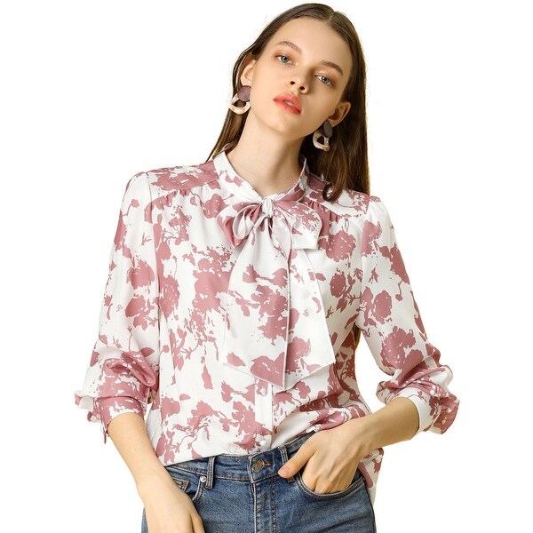 tie neck chiffon blouse