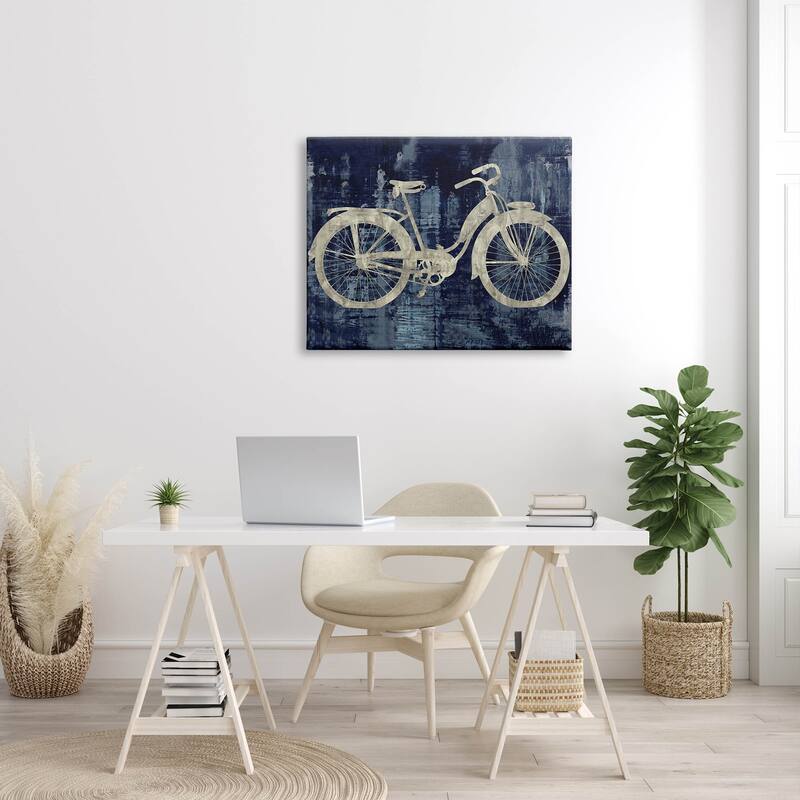 Stupell Rustic Bicycle Brushed Silhouette Canvas Wall Art by Amanda Wade