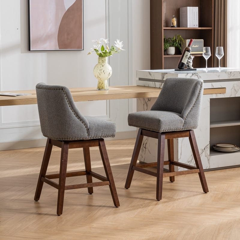 Counter Height Swivel Barstools Set of 4