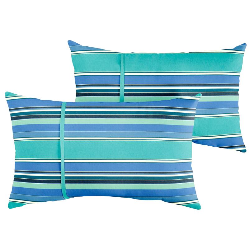 Sorra Home Sunbrella Outdoor Single Petite Flange Pillow Set of 2