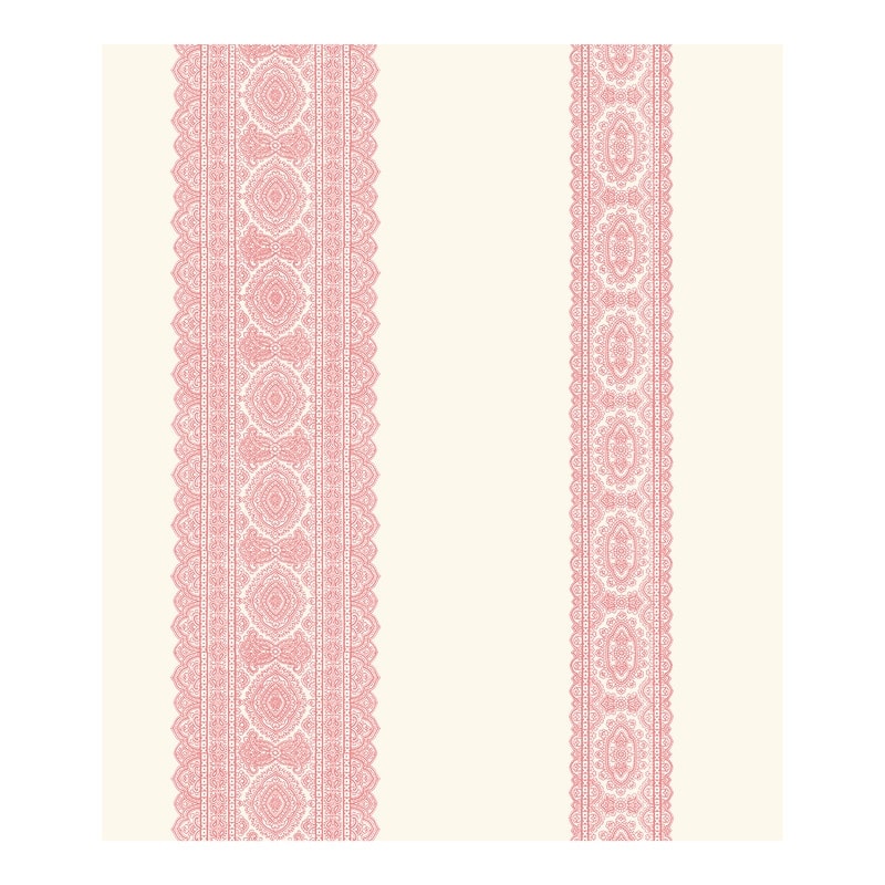 Brynn Pink Paisley Stripe Wallpaper - 20.5in x 396in x 0.025in