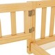 preview thumbnail 14 of 12, Natural Queen Size Pine Floor Bed with Guardrails & Door