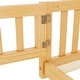 preview thumbnail 14 of 26, Queen Size Pine Wood Floor Bed with Safety Guardrails and Door for Kids