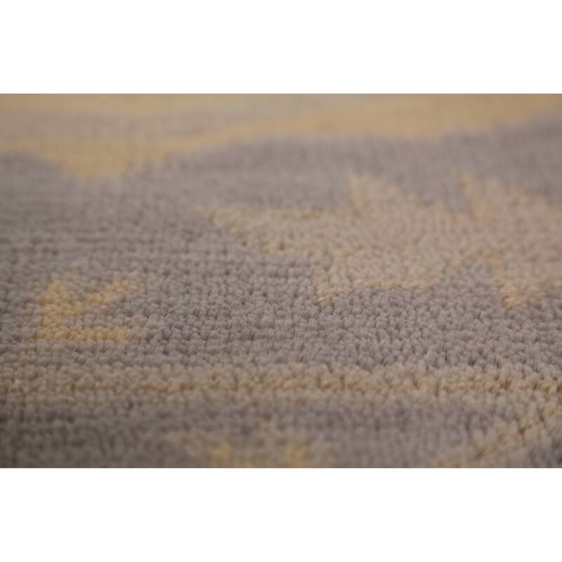 Earth Tone Oushak Indian Area Rug Handmade Wool Carpet - 8'0"x 9'7"