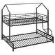 preview thumbnail 6 of 22, Nestfair Twin over Full Metal House Bunk Bed with Ladder and Slats