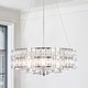 preview thumbnail 3 of 34, 5-Light Candlestick Hanging Linear Chandelier Lighting Crystal Island Chandelier Fixture for Kitchen Island