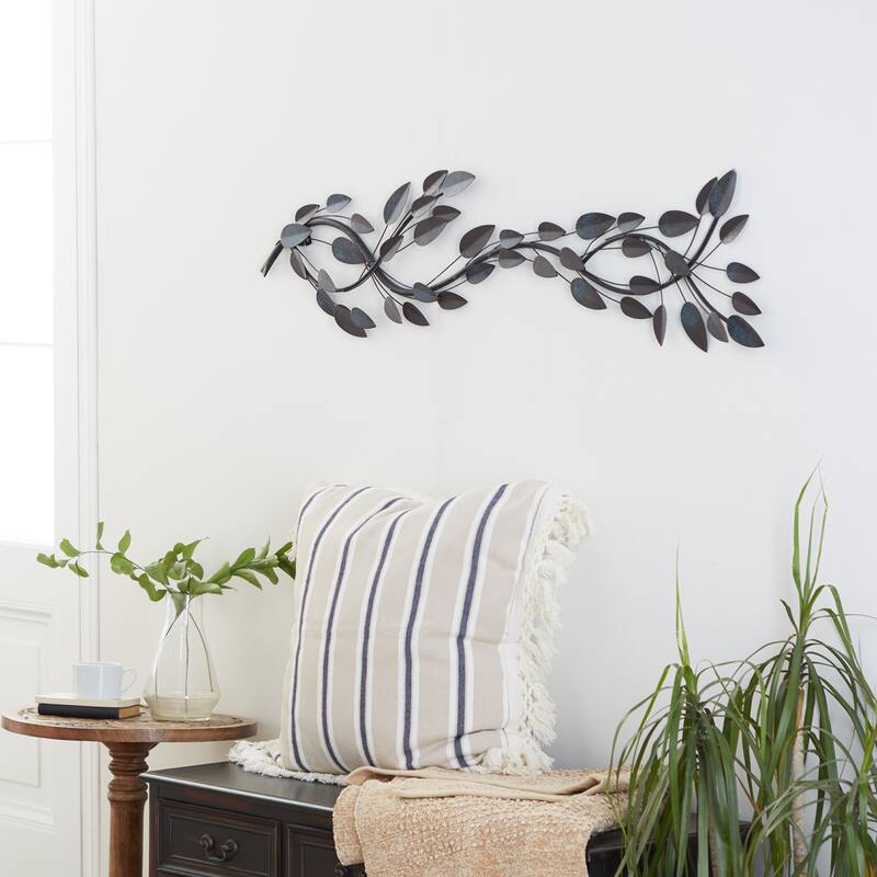 Brown Metal Leaf Home Wall Decor