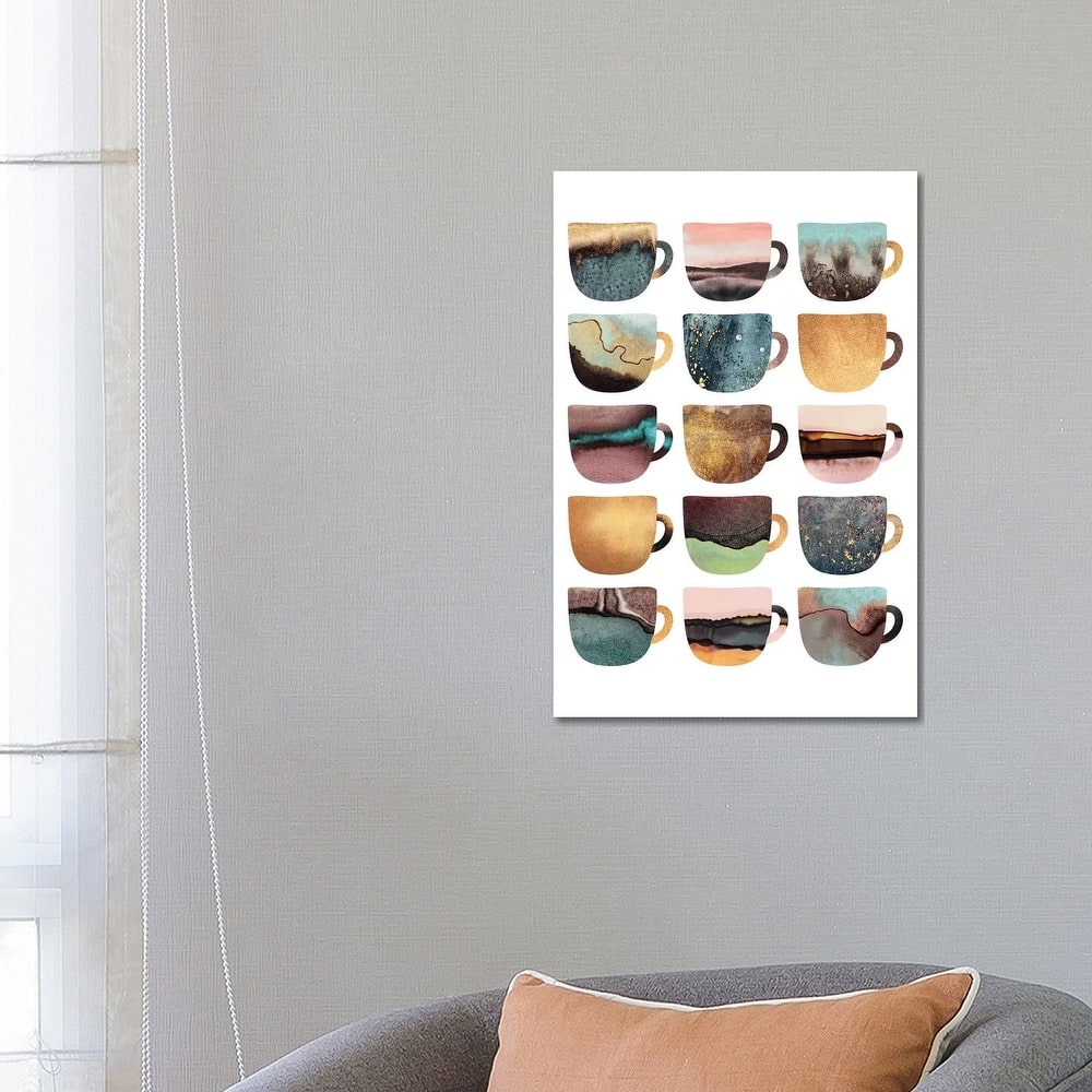 iCanvas "Earthy Coffee Cups" by Elisabeth Fredriksson Canvas Print