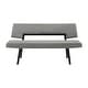 preview thumbnail 2 of 14, Channell Mid-Century 63" Upholstered Wood Entryway Dining Bench