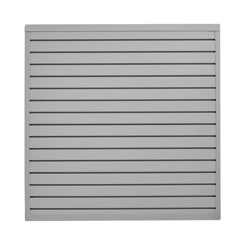 PVC Garage Slat Wall Panel with Modular Design and Suitable for Both Indoor and Outdoor Use - 16 sq.ft - Grey