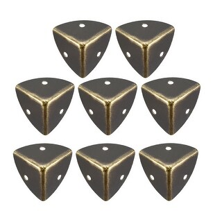Metal Box Corner Protectors Edge Guard 28x28x28mm Bronze Tone 8pcs ...