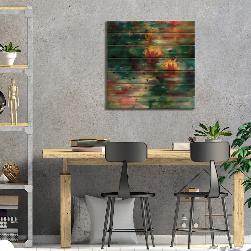East End Print On Wood by Donna Young - Multi-Color