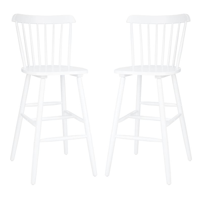SAFAVIEH Aida 30-inch Spindle Farmhouse Bar Stool (Set of 2) - 19.9" x 19.8" x 38" - 20"W x 20"D x 43"H