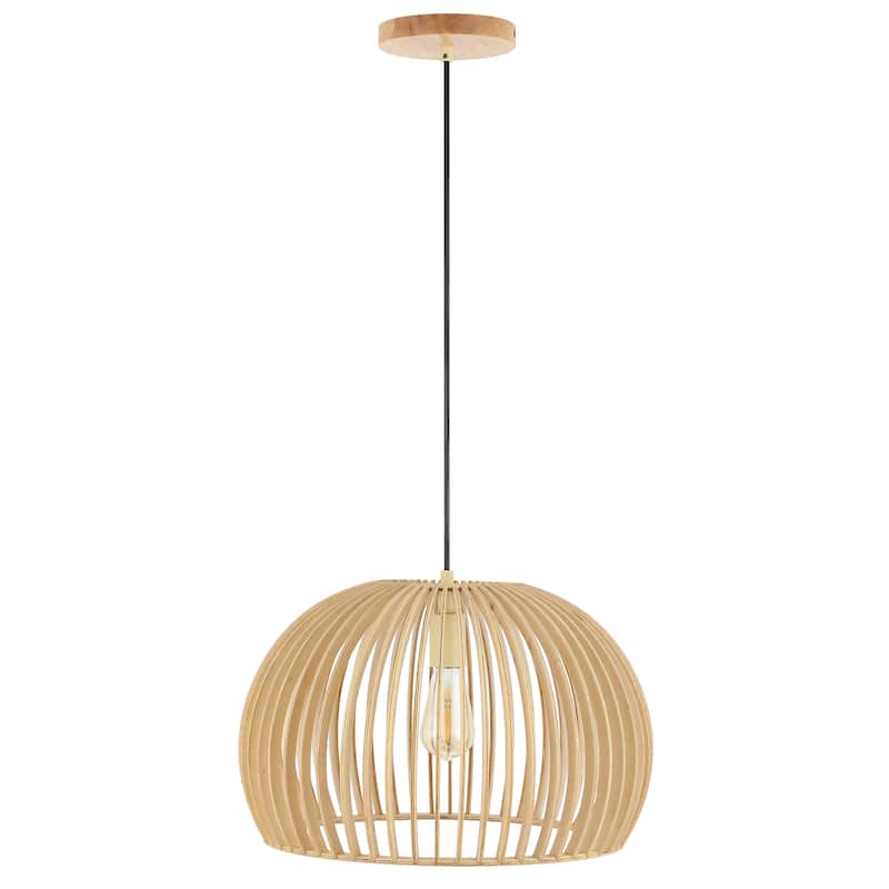 SAFAVIEH Lighting Sinela Extendable Pendant - 18 In. W x 18 In. D x 13-72 In. H - Natural - 18Wx18Dx72H