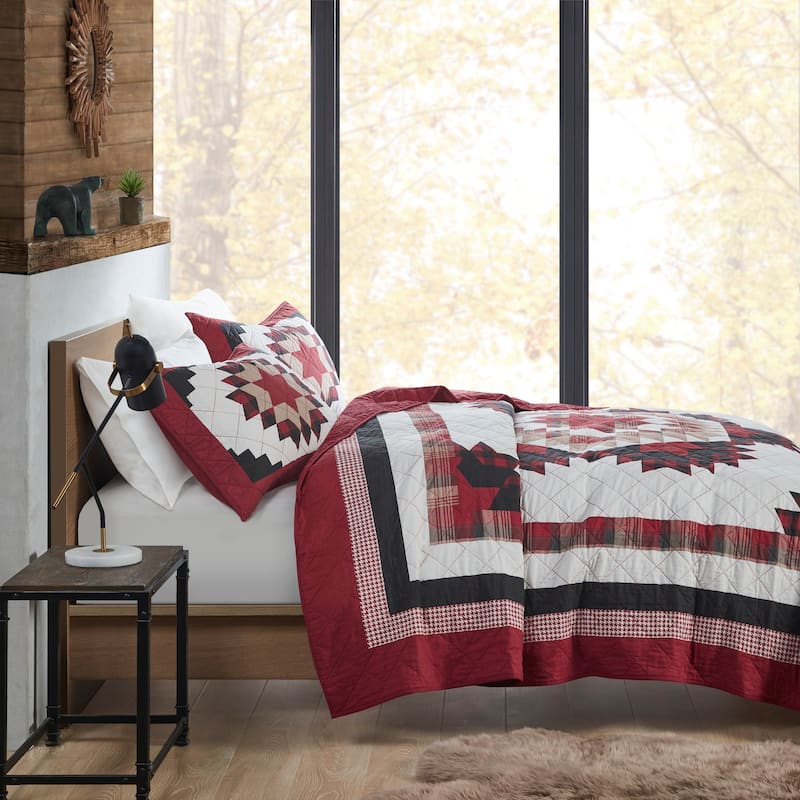 Woolrich Compass Red Cotton Quilt Mini Set