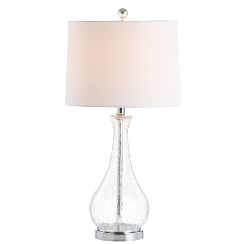 SAFAVIEH Lighting Finnley 28-inch Crackle Glass LED Table Lamp. - 14" W x 14" D x 28" H