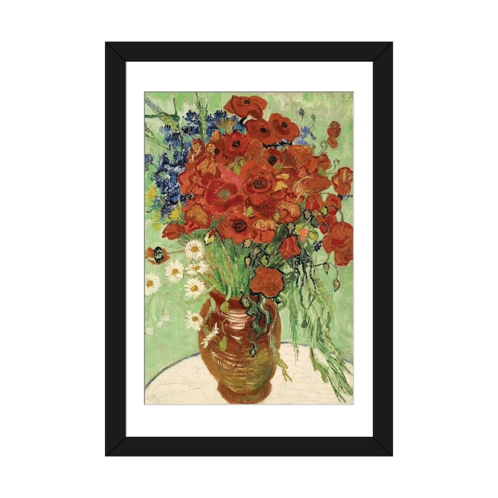iCanvas "Vase with Daisies and Poppies" by Vincent van Gogh