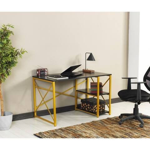 Marbella Gold Metal Legs Study Desk