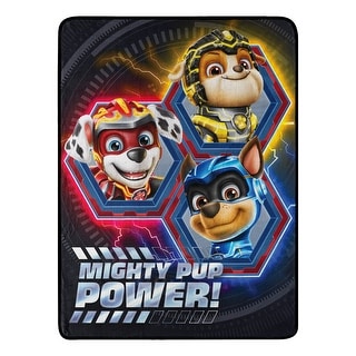 Nickelodeon Paw Patrol Mighty Pups Micro Raschel Throw Blanket