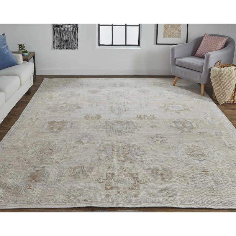 Tuxu Floral Traditional Stain Resistant Durable Area Rug By HomeRoots - 4' x 6'