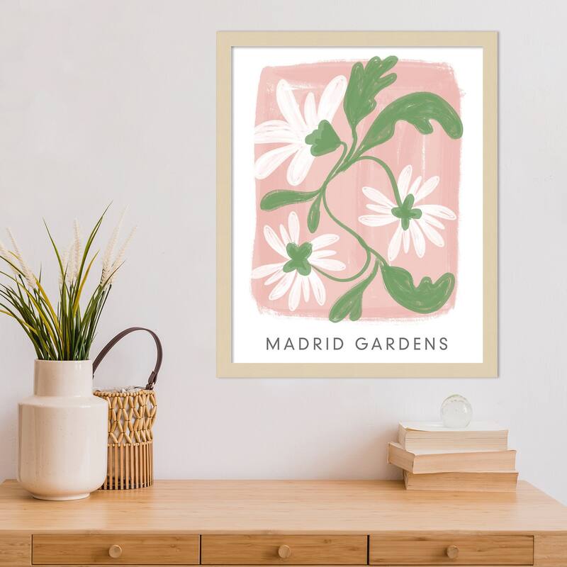 Madrid Gardens by Lucille Price Wood Framed Wall Art Print