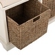preview thumbnail 7 of 8, SAFAVIEH Lonan White 3-drawer Wicker Storage Bench - 47" W x 16.1" L x 19.9" H