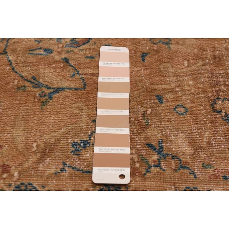 ECARPETGALLERY Hand-knotted Antalya Vintage Tan Wool Rug - 9'7 x 13'5