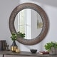 preview thumbnail 1 of 7, Rawson Traditional Handcrafted Round Mosaic Wall Mirror by Christopher Knight Home - 36.00" L x 1.00" W x 36.00" H