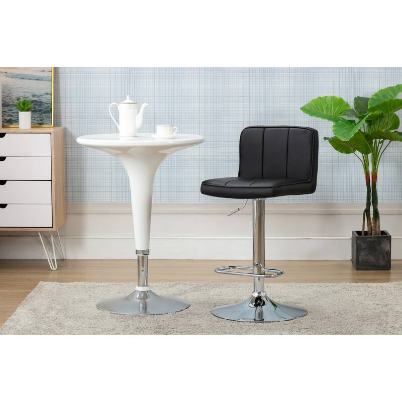 Porthos Home Marlon Bar Stool, PU Leather, Adjustable Height