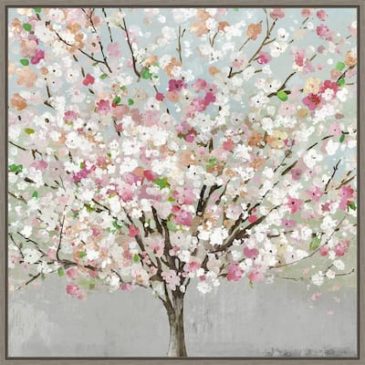 Spring Love by Allison Pearce Framed Canvas Art - 22 x 22-inch