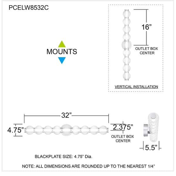 Elway Integrated LED Polished Chrome Bath Light