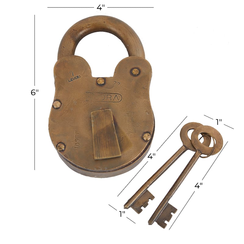 Brass Metal Eclectic Lock And Key