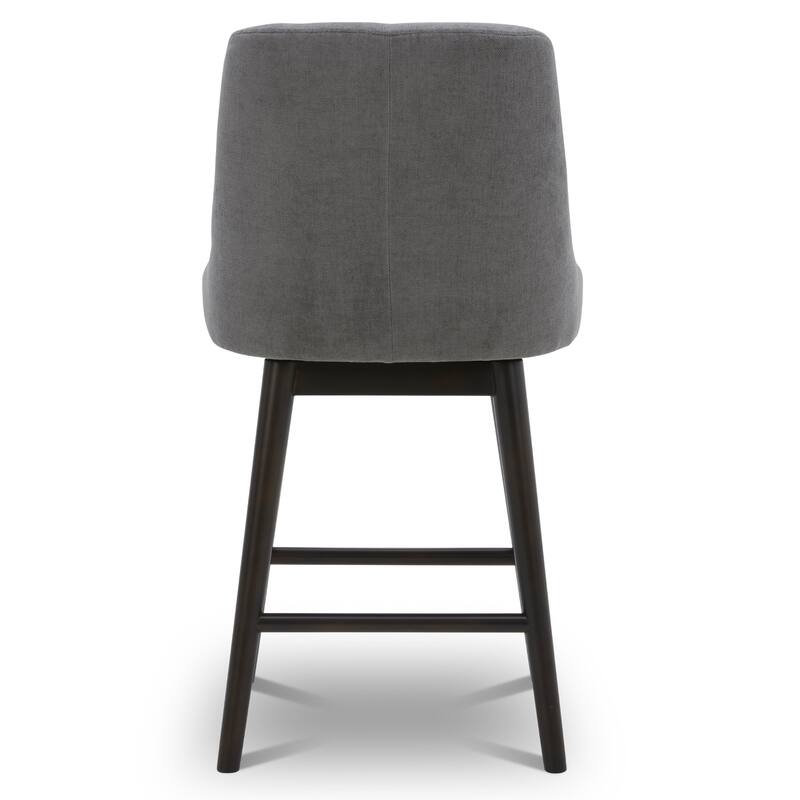 Spruce & Spring Hazel Upholstered Counter Height Swivel Barstool with Back