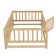 preview thumbnail 9 of 102, Montessori Floor Bed with Fence Guardrail and Removable Door Toddler Floor Wood Bed Frame for Kids Boys Girls Children's Room