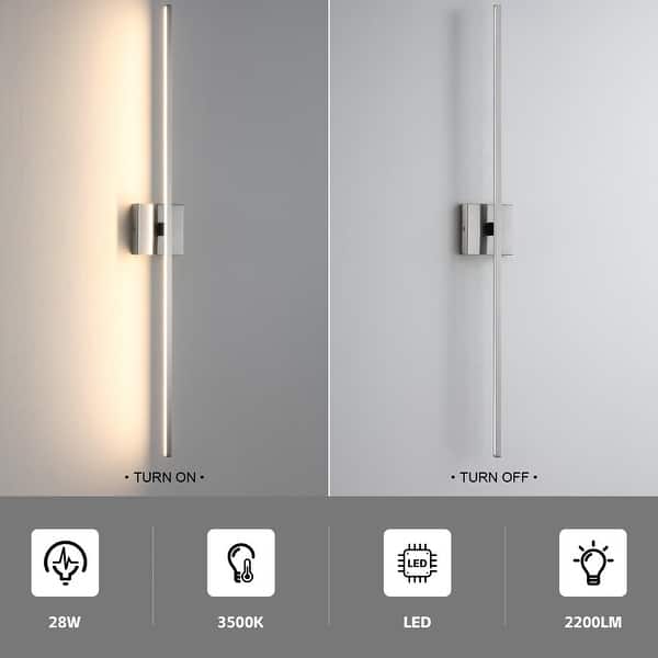 dimension image slide 10 of 14, Modern Vanity Lighting Fixtures 24/30/39 inch Bathroom Vanity Lights Over Mirror Wall Sconce for Bathroom