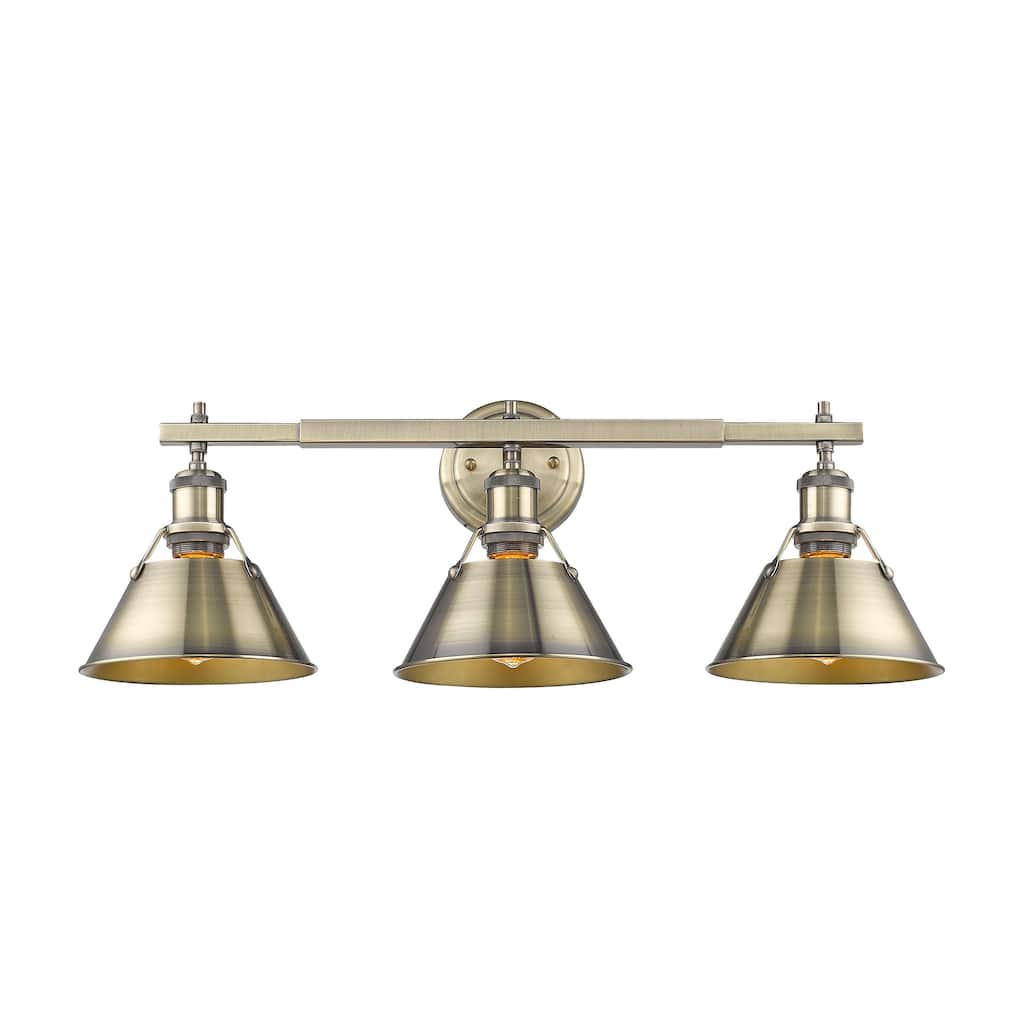 Yep by Golden Lighting Orwell 3-light Vanity in Brushed Champagne Brass - Gold