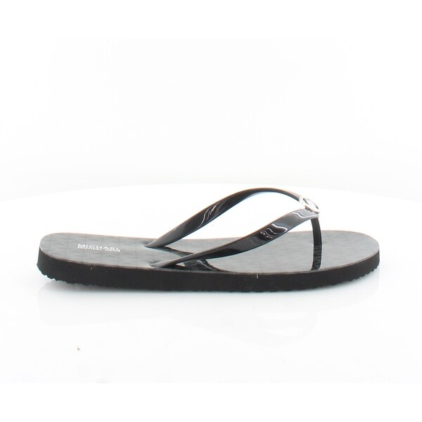 michael kors flip flops womens black