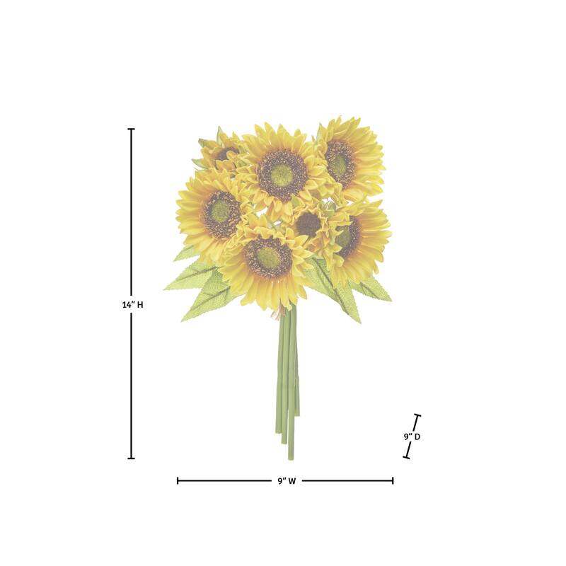 14" Pu Sunflower Bundle