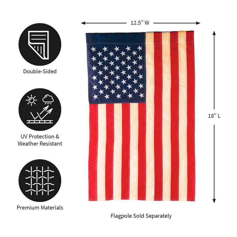Patriotic, American Flag, Tea Stained