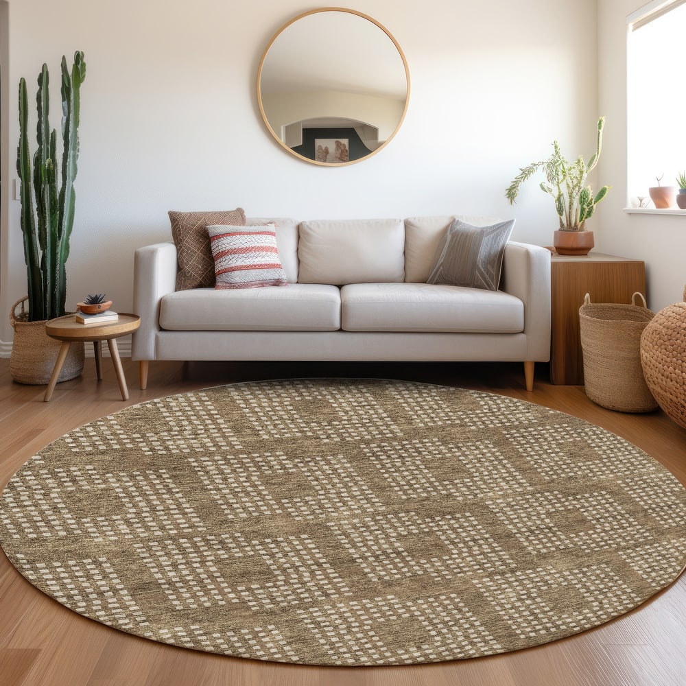 Premium Washable Super Soft Modern Houndstooth Mayfield Rug