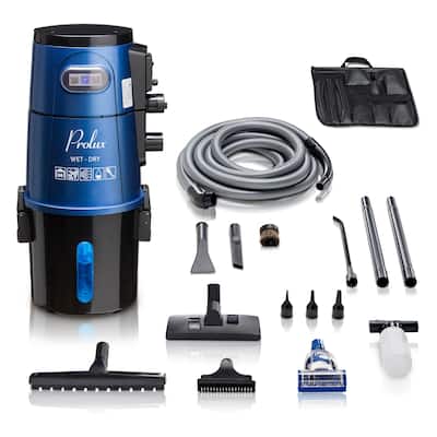 Prolux Professional Shop Blue Wall Mounted Garage Vac Wet Dry Pick Up