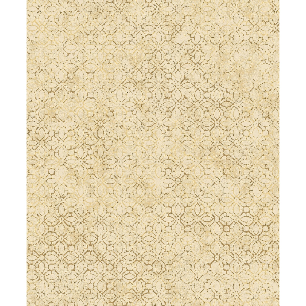 A-Street Prints Khauta Gold Floral Geometric Wallpaper