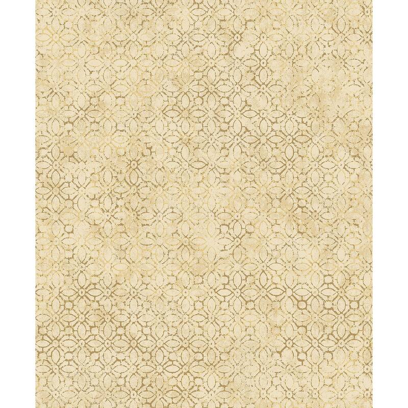 A-Street Prints Khauta Gold Floral Geometric Wallpaper